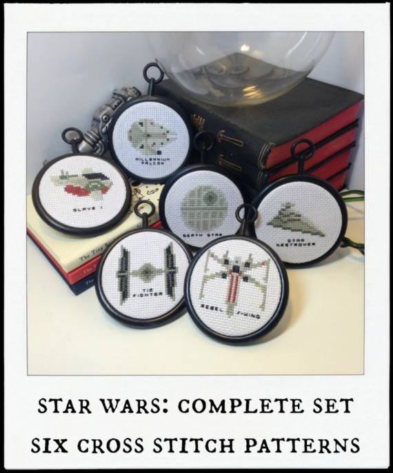 Star Wars ships cross stitch embroidery 