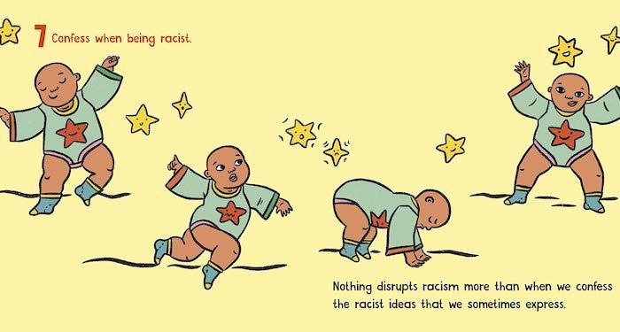 a two page spread from Antiracist Baby