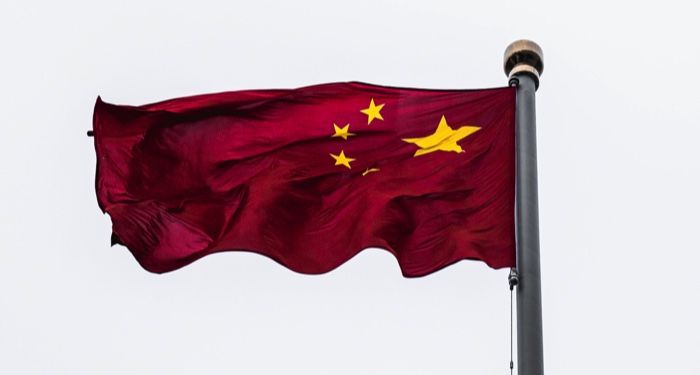 flag of China waving in the wind