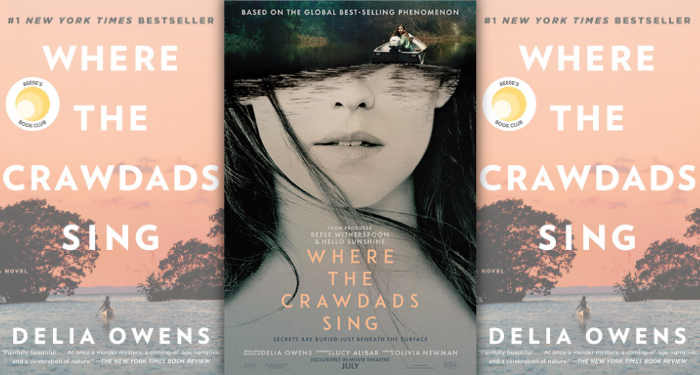 the movie poster for Where the Crawdads Sing beside the book cover