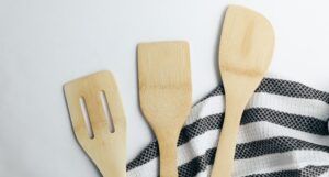 image of three wooden cooking utensils