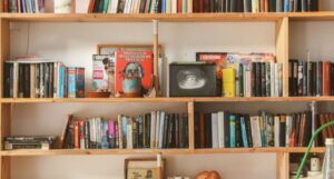 Image of bookshelves inside a bookstore