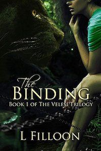 A graphic of the cover of The Binding