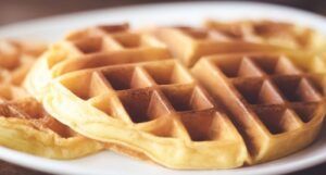 image of a golden waffle