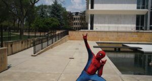 spiderman posing