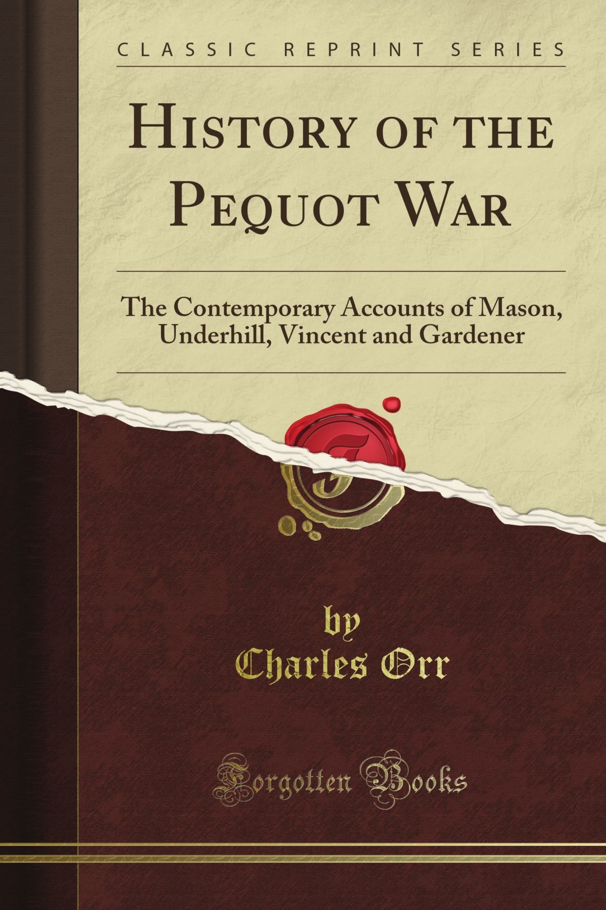 History of the Pequot War book cover