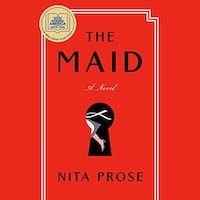 A graphic of the cover of The Maid by Nita Prose