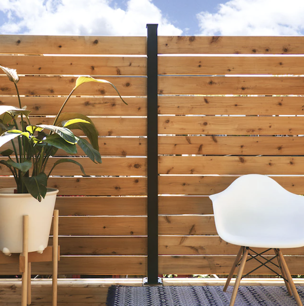 wooden privacy screen photo