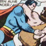 From Action Comics #129. Superman explains to a caveman the virtues of creating things and being nice to women.