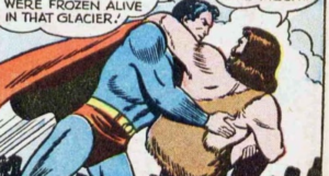 From Action Comics #129. Superman explains to a caveman the virtues of creating things and being nice to women.