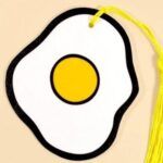 image of a fried egg bookmark