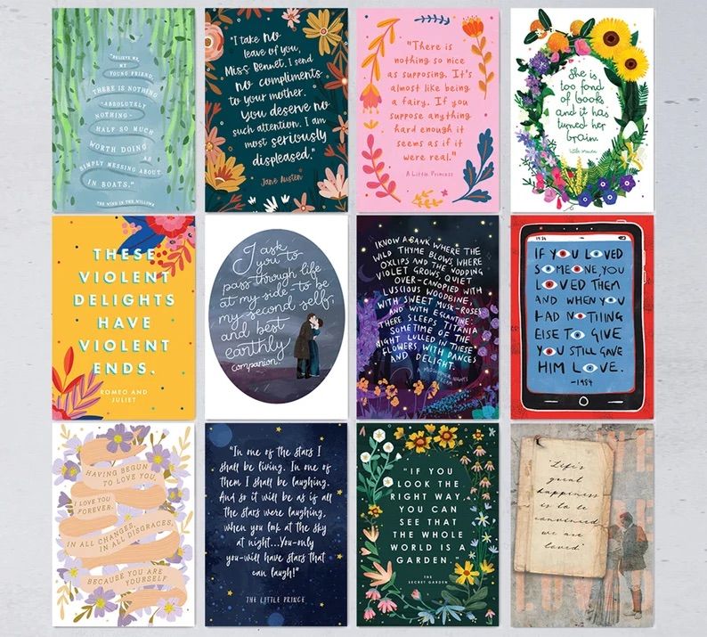 Illustrated Literary Post Cards 