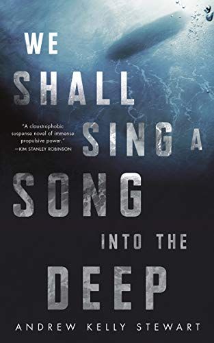 cover of We Shall Sing a Song into the Deep by Andrew Kelly Stewart; image of a submarine in the ocean from below the vessel