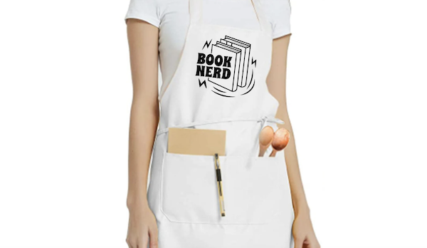 "book nerd" apron