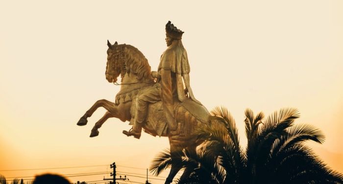 ethiopia statue man on horse