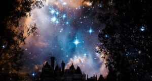image of a fantasy castle and stars