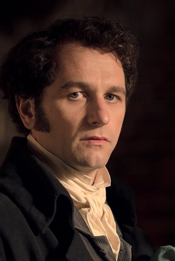 shoulders and up shot of Matthew Rhys from Death Comes to Pemberley