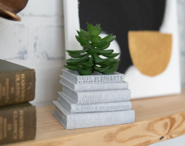 3D-printed book planter