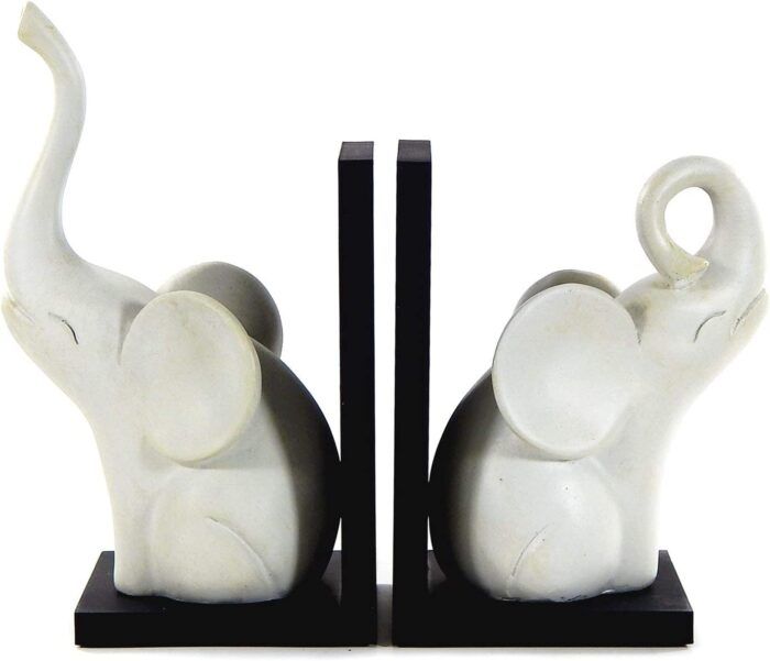 Abstract elephant bookends