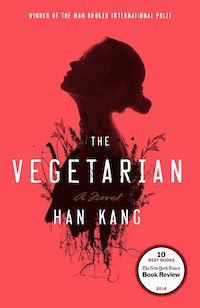 A graphic of the cover of The Vegetarian by Han Kang