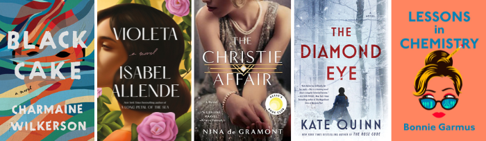 the covers of the first five historical fiction books listed