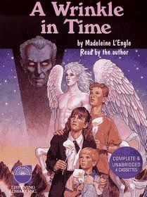 An audiobook cover of A Wrinkle in Time from sometime in the 1990s.