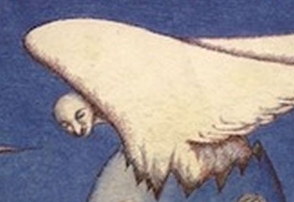 a cropped cover showing some weird white winged figure