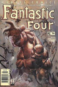 The cover of Fantastic Four #56, showing the Thing in a dramatic pose.