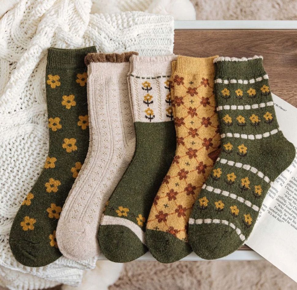 vintage style wool socks