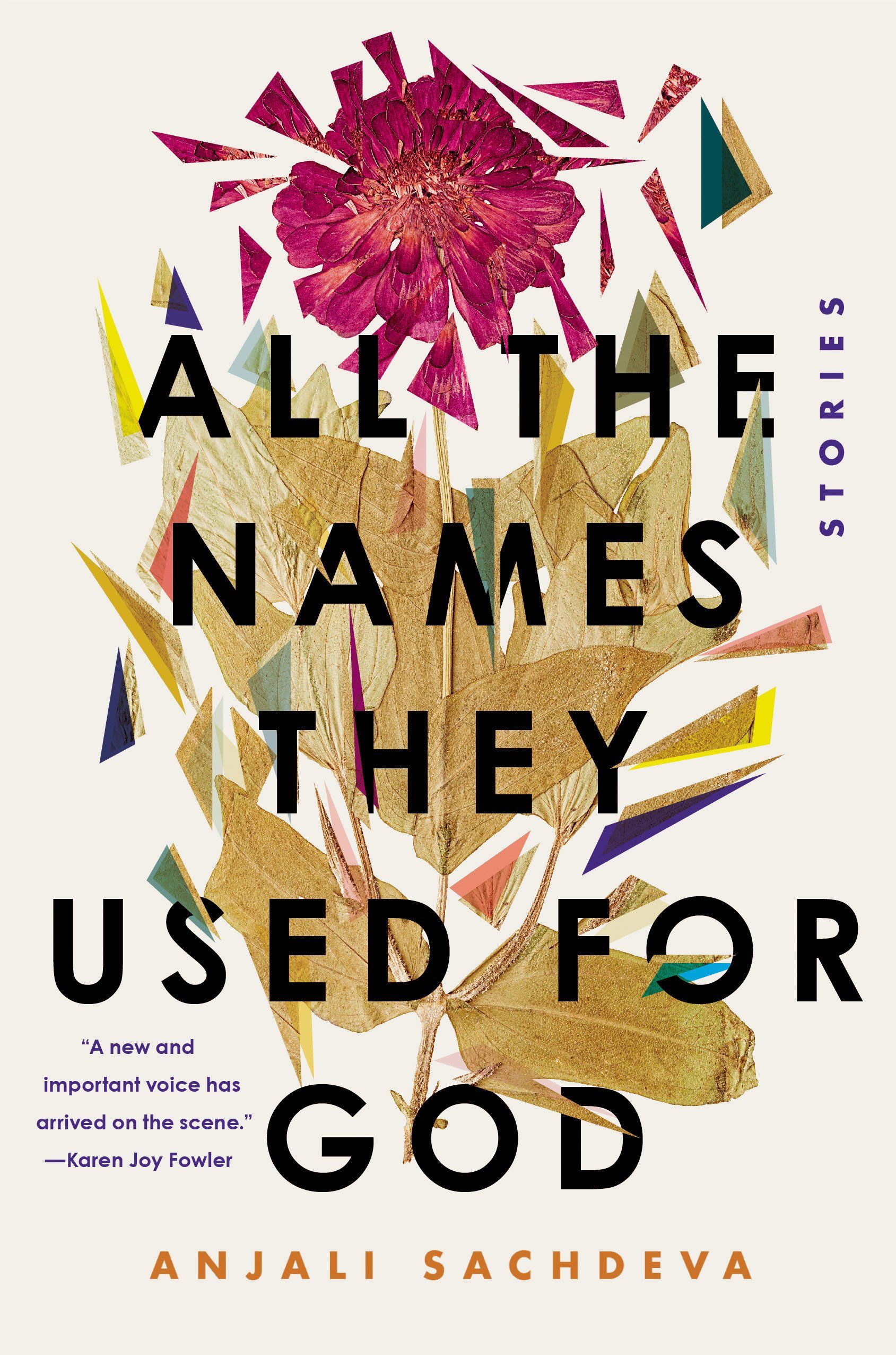A graphic of the cover of All the Names They Used for God by Anjali Sachdeva