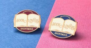 book lovers anonymous enamel pins