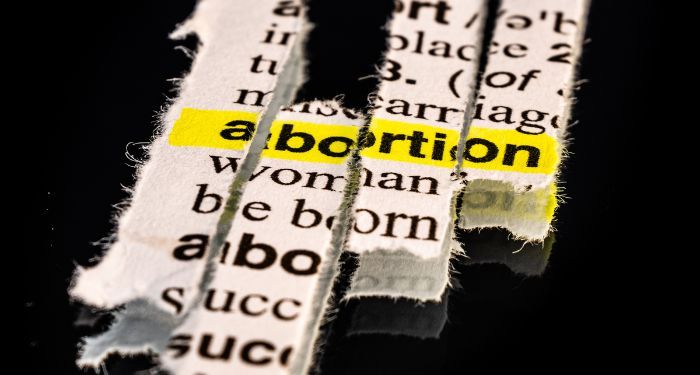 Image of the word abortion from the dictionary