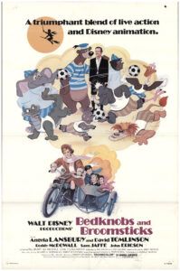 the 70s movie poster for Bedknobs and Broomsticks