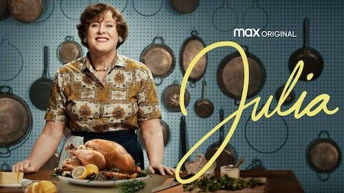 Julia on HBO Max promo shot with Sarah Lancashire playing Julia Child