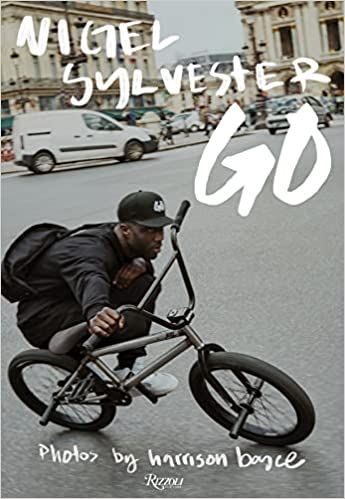 cover of Nigel Sylvester: GO; image of Sylveter with a silver BMX bike