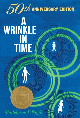 blue 50th anniversary cover of A Wrinkle in Time
