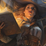 a cropped cover of Tasha's Cauldron of Everything, showing a witch casting a spell