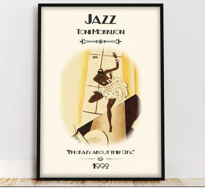 Print celebrating Jazz by Toni Morrison