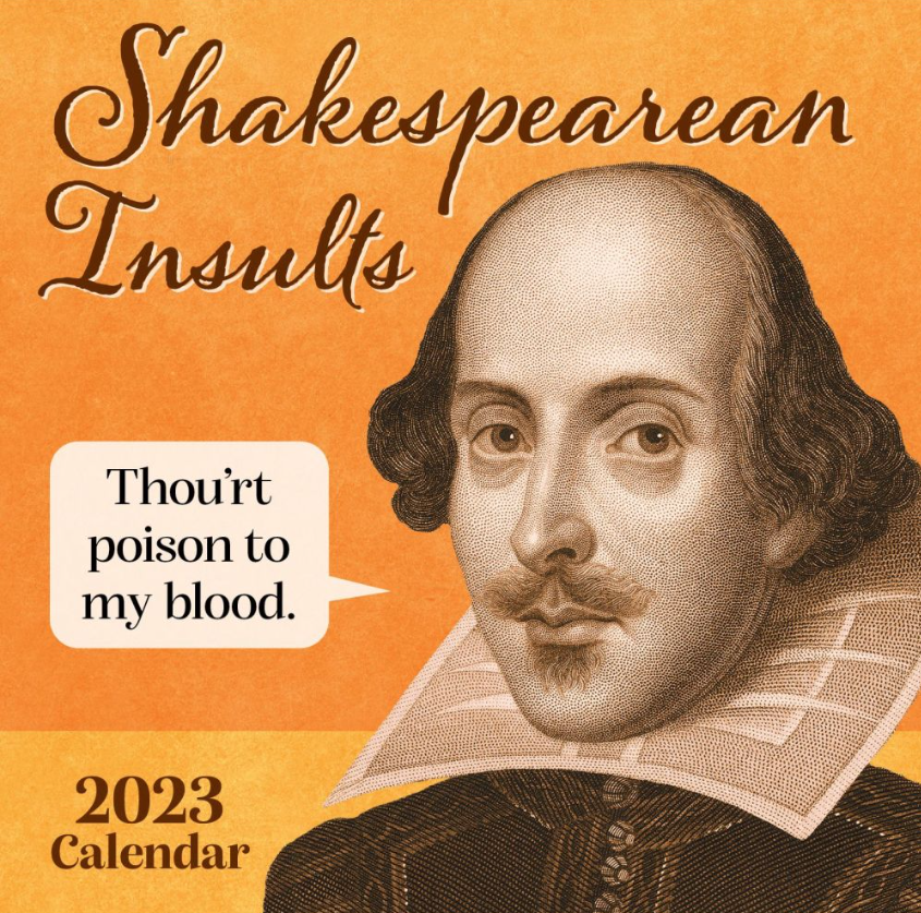 the cover of Shakespearean Insults 2023 Day-to-Day Calendar