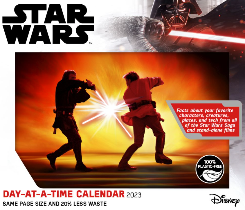 the front of the Star Wars 2023 Desk Calendar