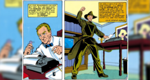 two panels showing Mason Trollbridge donning the Clipper's costume and resolving to fight for "justice."
