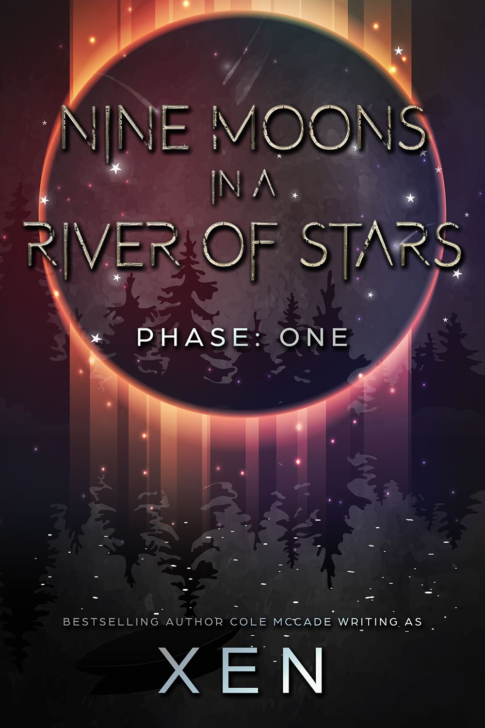 Nine Moons in a River of Stars by Xen Sanders book cover