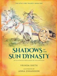 cover of Shadows of the Sun Dynasty by Vrinda Sheth, illustrated by Anna Johansson