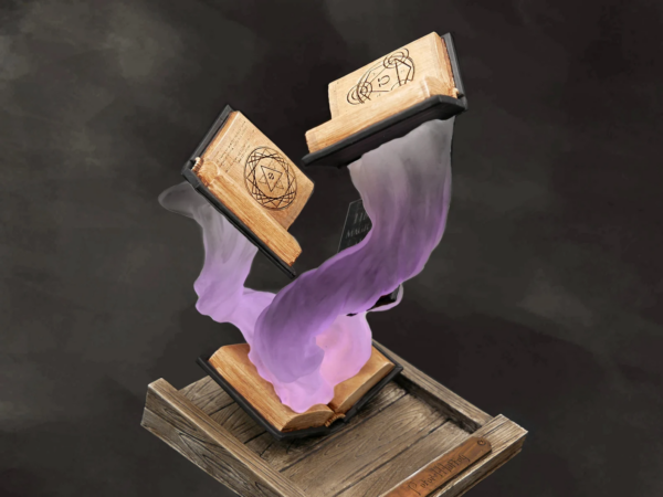 books with purple magic streaks dnd dice tower