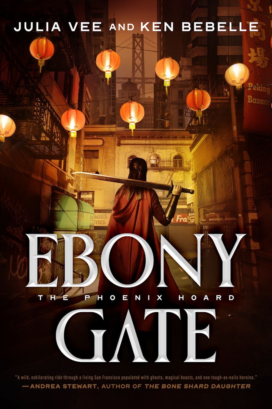 Book cover of Ebony Gate: The Phoenix Hoard by Julia Vee and Ken Bebelle