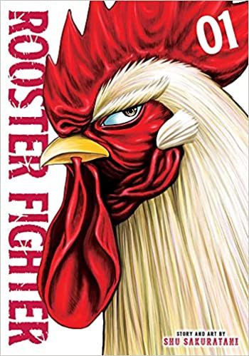 cover of Rooster Fighter by Shū Sakuratani; illustration of a cranky-looking rooster face