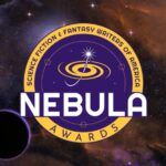 Nebula Awards logo with a space background