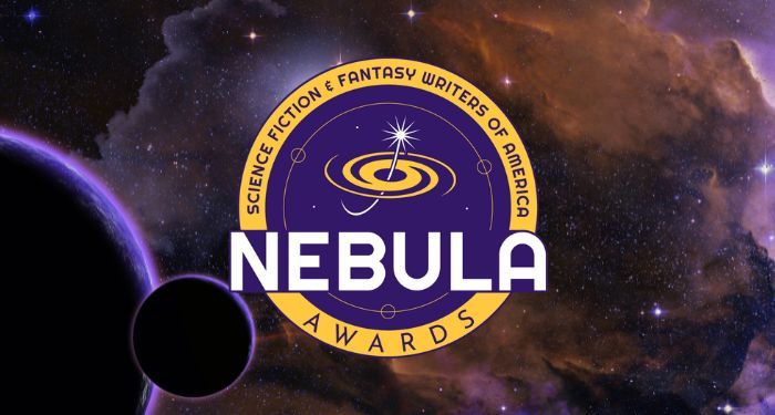 Nebula Awards logo with a space background
