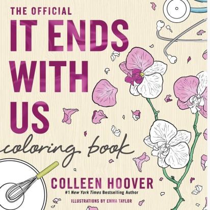 the cover of the now-cancelled It Ends With Us Coloring Book