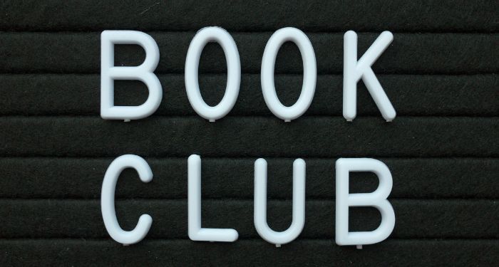Image of a book club sign